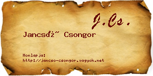 Jancsó Csongor névjegykártya