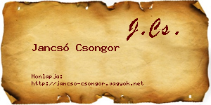 Jancsó Csongor névjegykártya